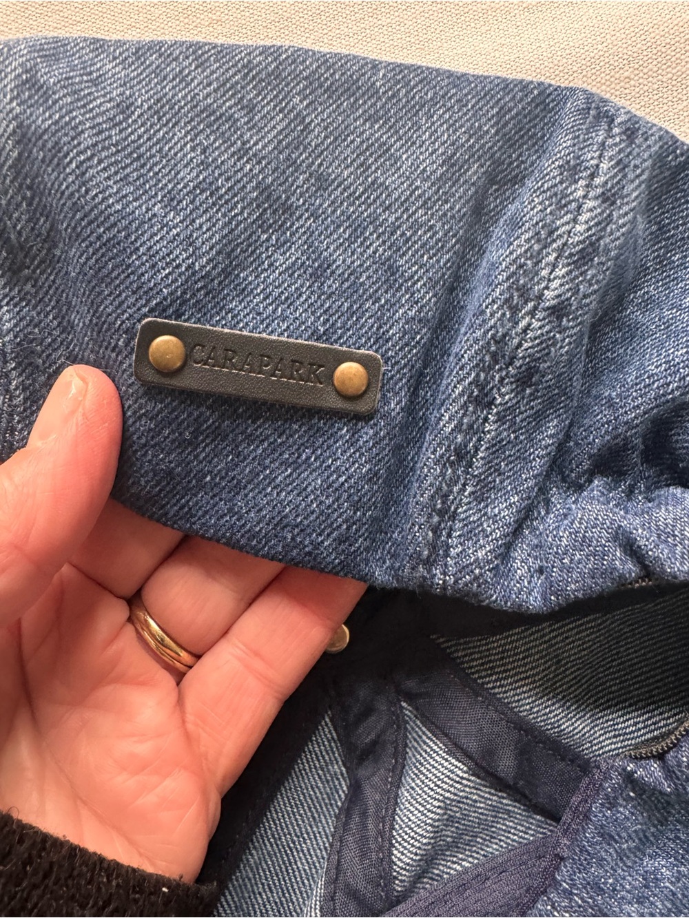 Blue Denim Newsboy Cap - Classic Women's Accessory - Picture 4 of 6